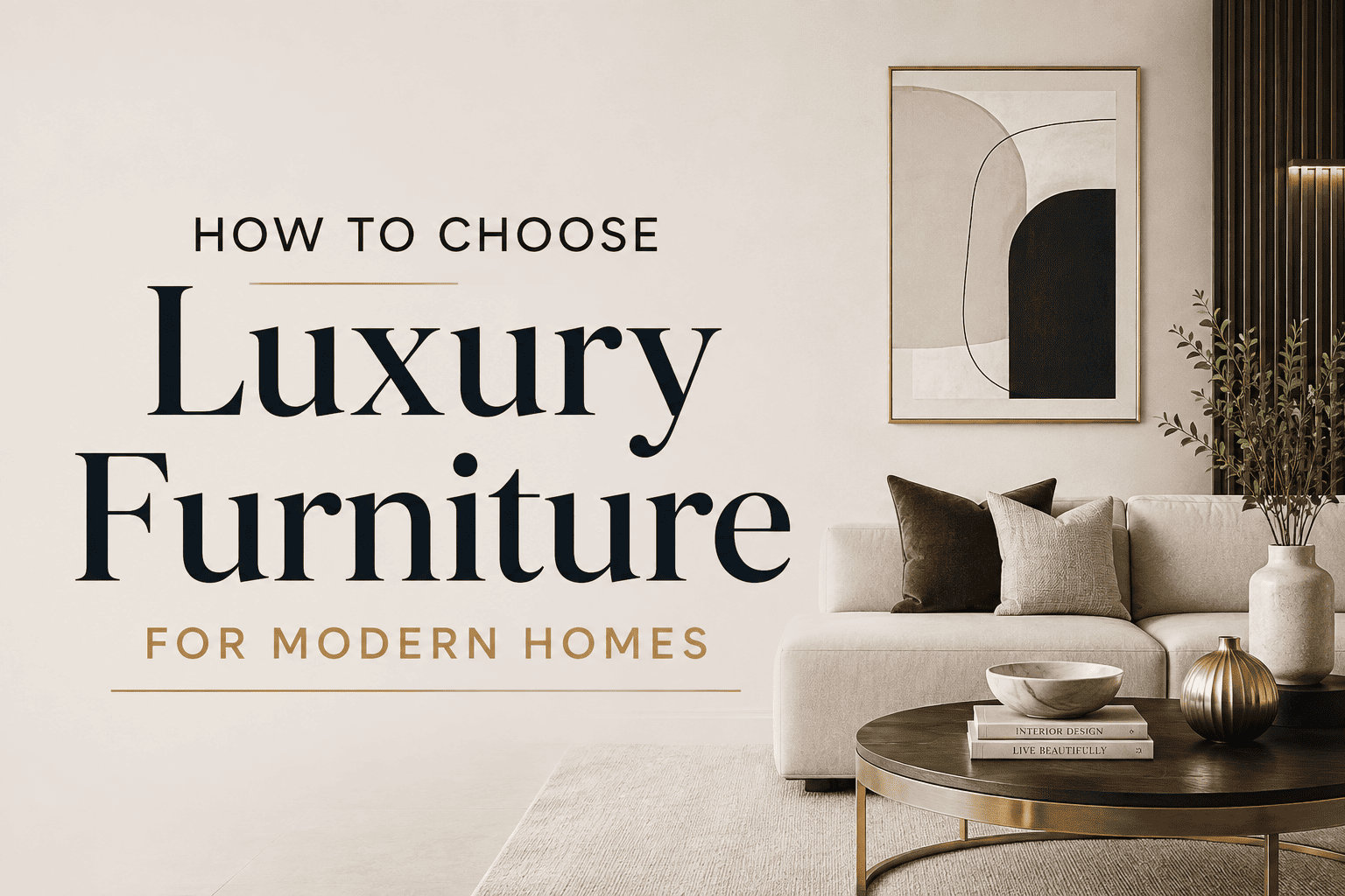 Choose Luxury Furniture for Modern Homes