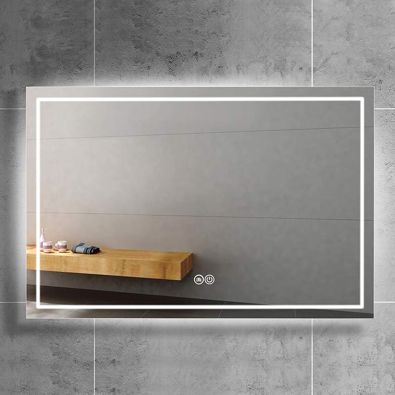 Beveled LED mirror 80×60, 100×60 or 120×60 cm, Class