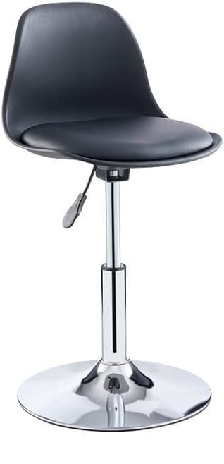 Premium Adjustable Height Curvy Revolving Small Bar Stool with Backrest–Compact Swivel Chair for Kitchen/Cash Counter/Clinic/Jewelers/Ergonomic Design...