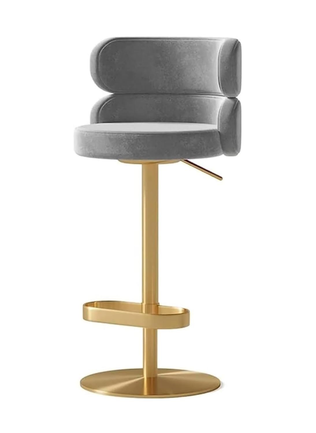 N.B Creations Stainless Steel Bar Chair for Home Bar - (Size : 40 * 40 * 106 cm) - Grey.