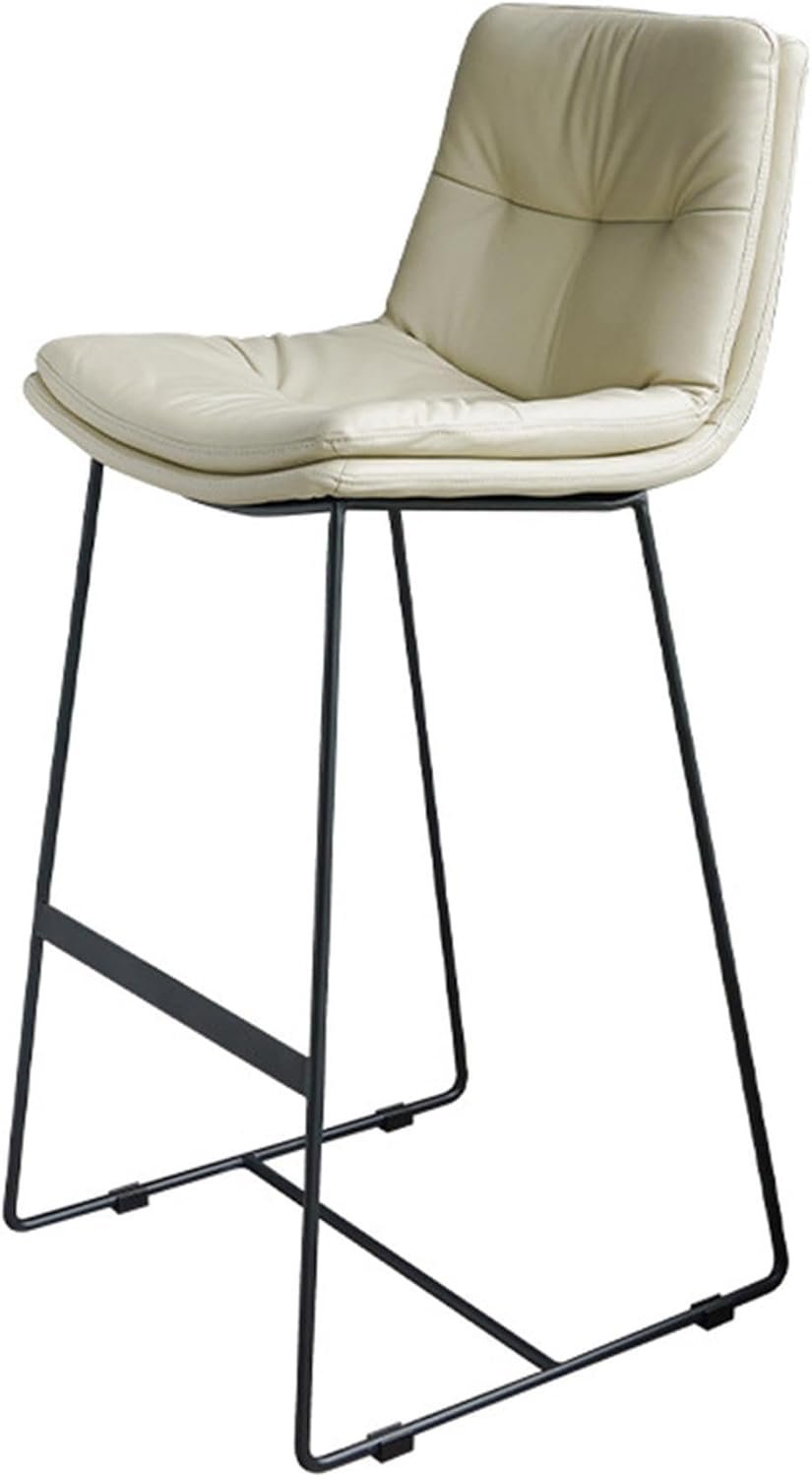 Kitchen Bar Stools, Modern Bar Stools for Kitchen Island, Leather Breakfast Bar Chairs with Footrest and Ergonomics Back, Counter Height Barstools for Pub,...