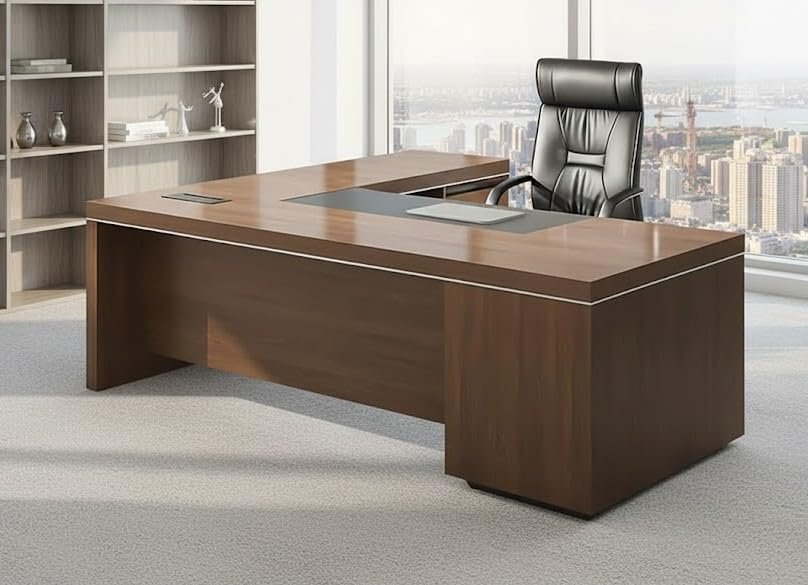 Executive L-Shape Office Desk with Storage
