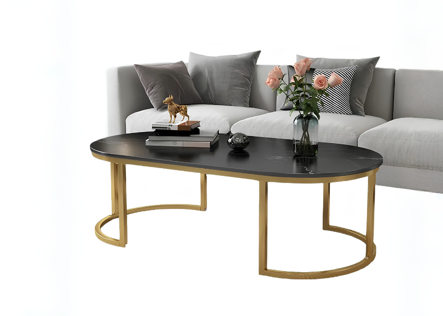 Marble Oval Coffee Table