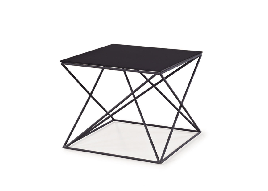 Smoke Glass Geometric Coffee Table