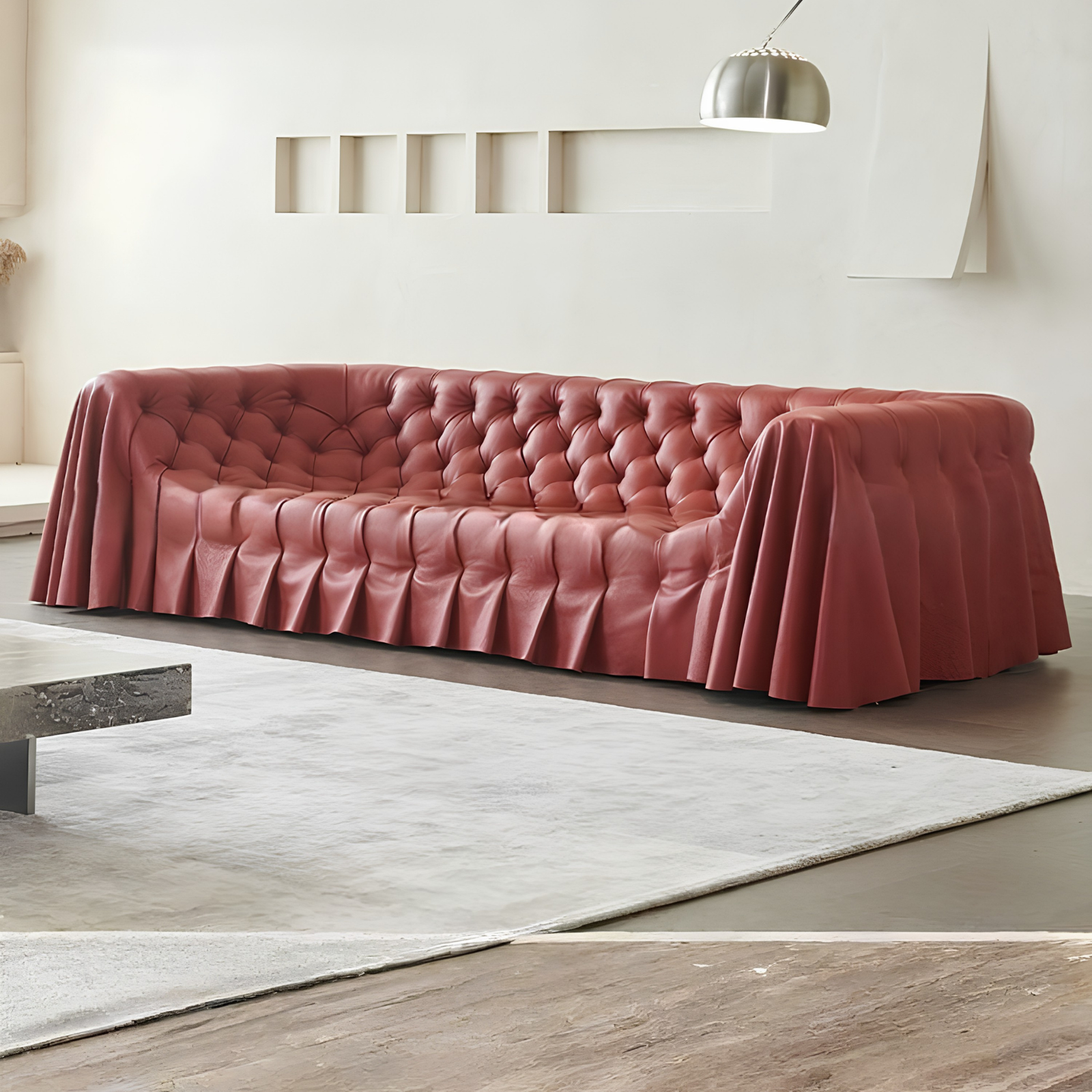 Bellagio Draped Leather Sofa