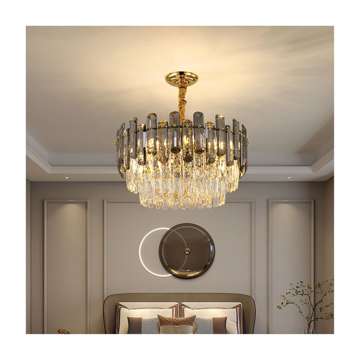 Grand Crystal Drum Chandelier
