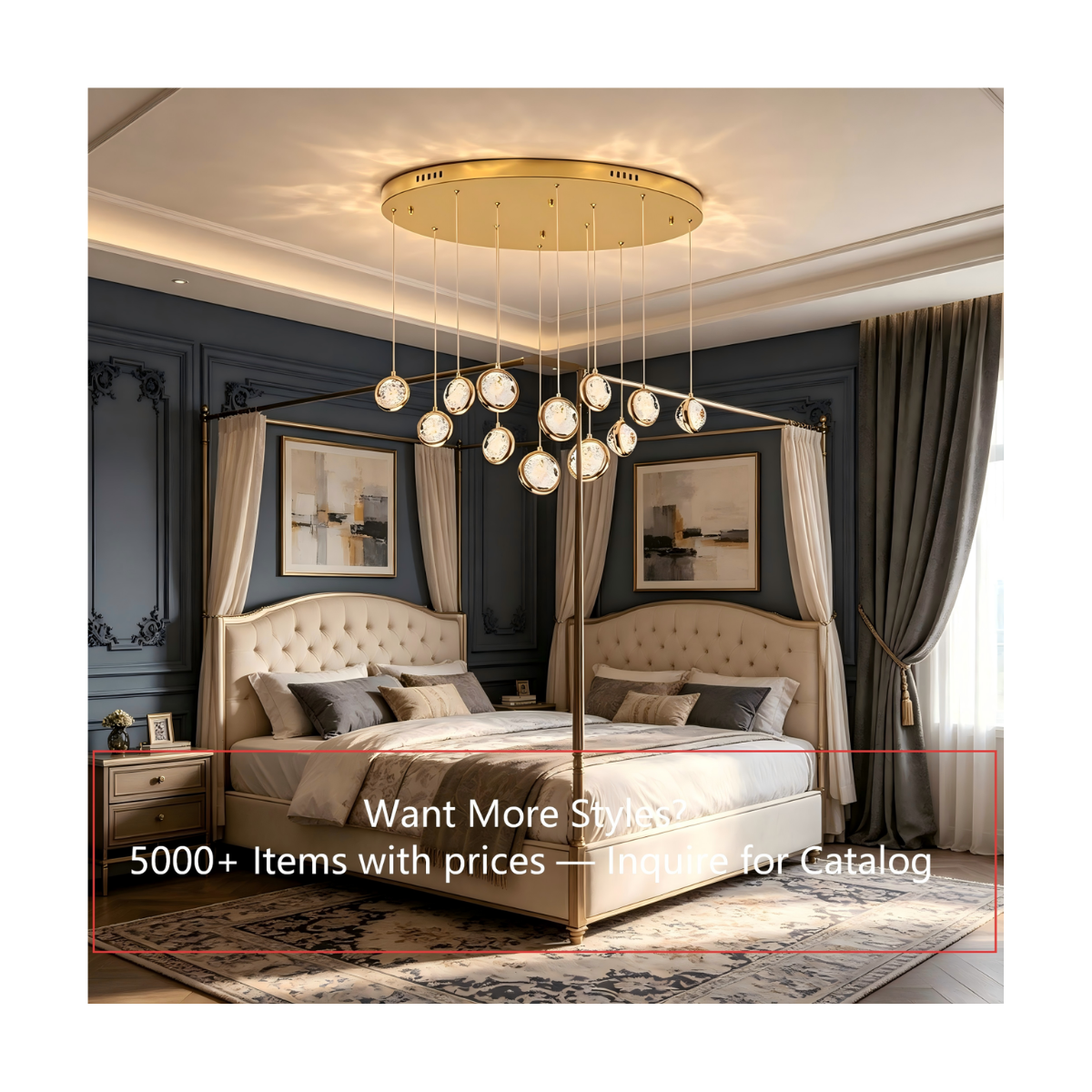 Scattered Amber Disc Cluster Chandelier